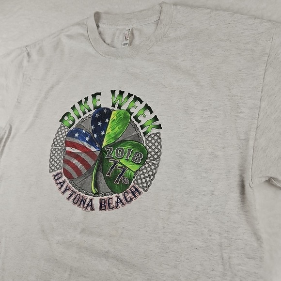 Delta Other - 2018 77th Bike‎ Week Daytona Beach St Paddy's Day Heather Gray Sz L Shirt